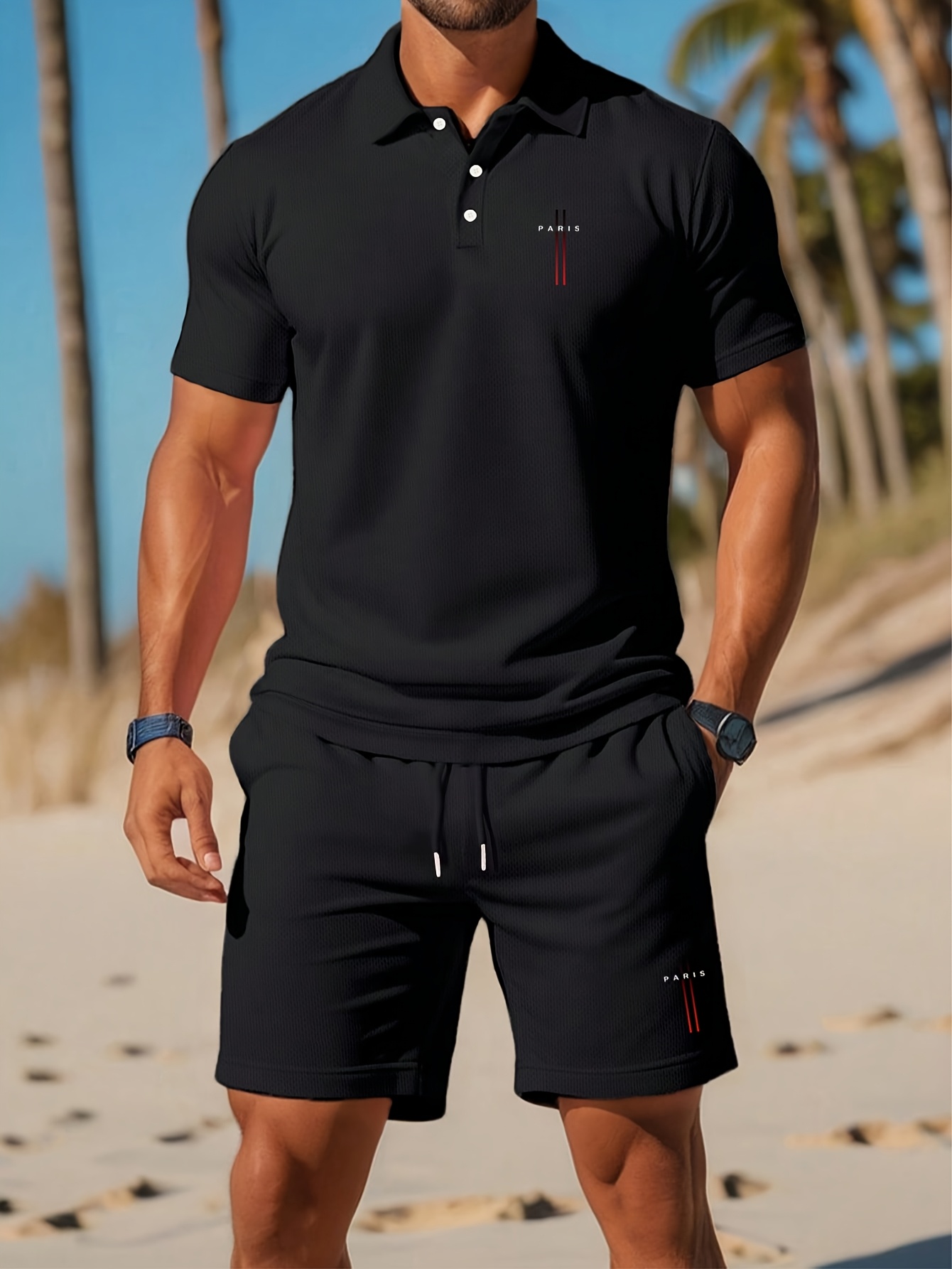 Queer Men'S Fashion - 2026 Summer Men's Polo Shirt Set