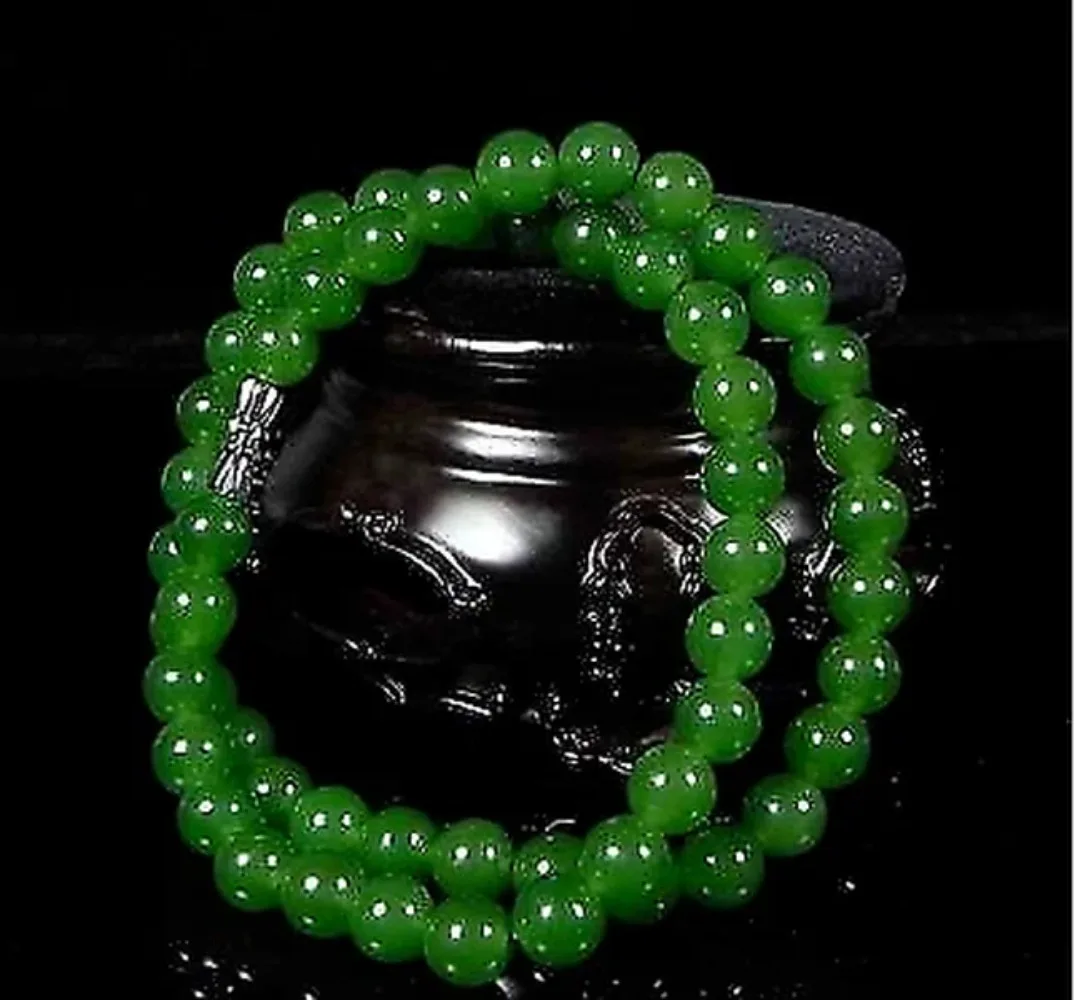 Men'S Fashion Accessories - Genuine Natural Green Beads Necklace Chinese