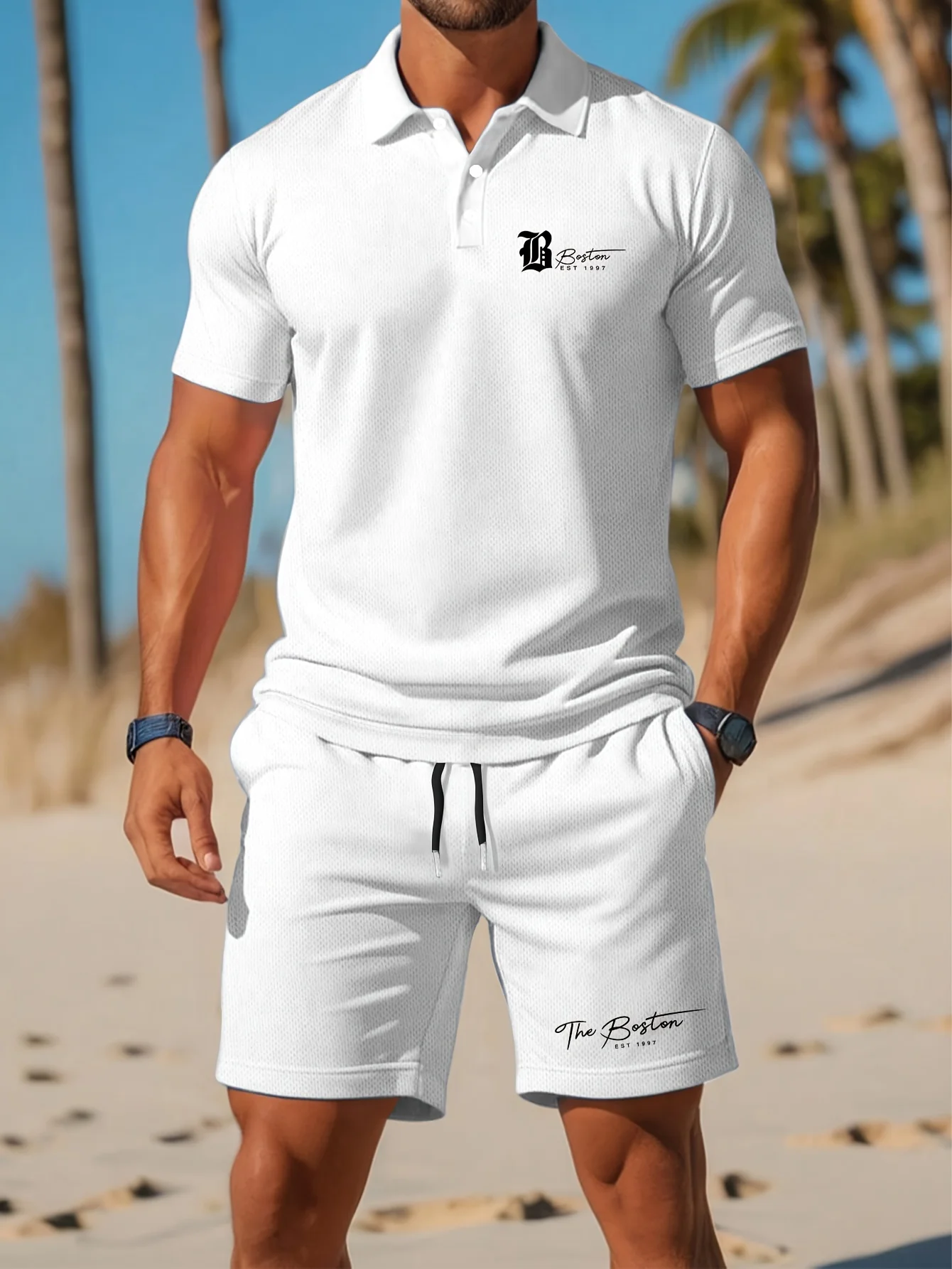Mens Fashion Style - Summer New Men's Polo Shirt Set