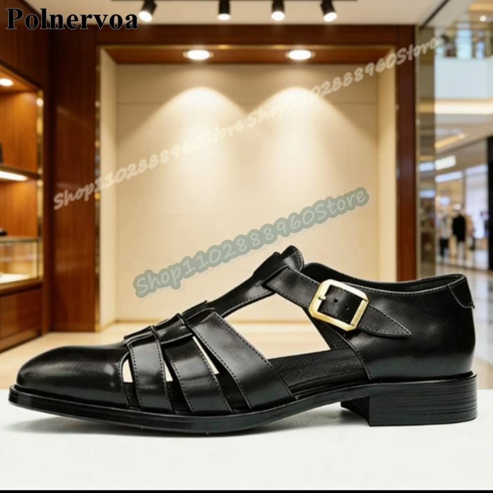 Mens Fashion Trends 2026 - Trending Black Leather Woven Belt Buckle
