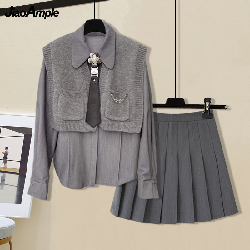 Polo Shirt Slim - Women's Autumn Fashion Shirt Knit Vest