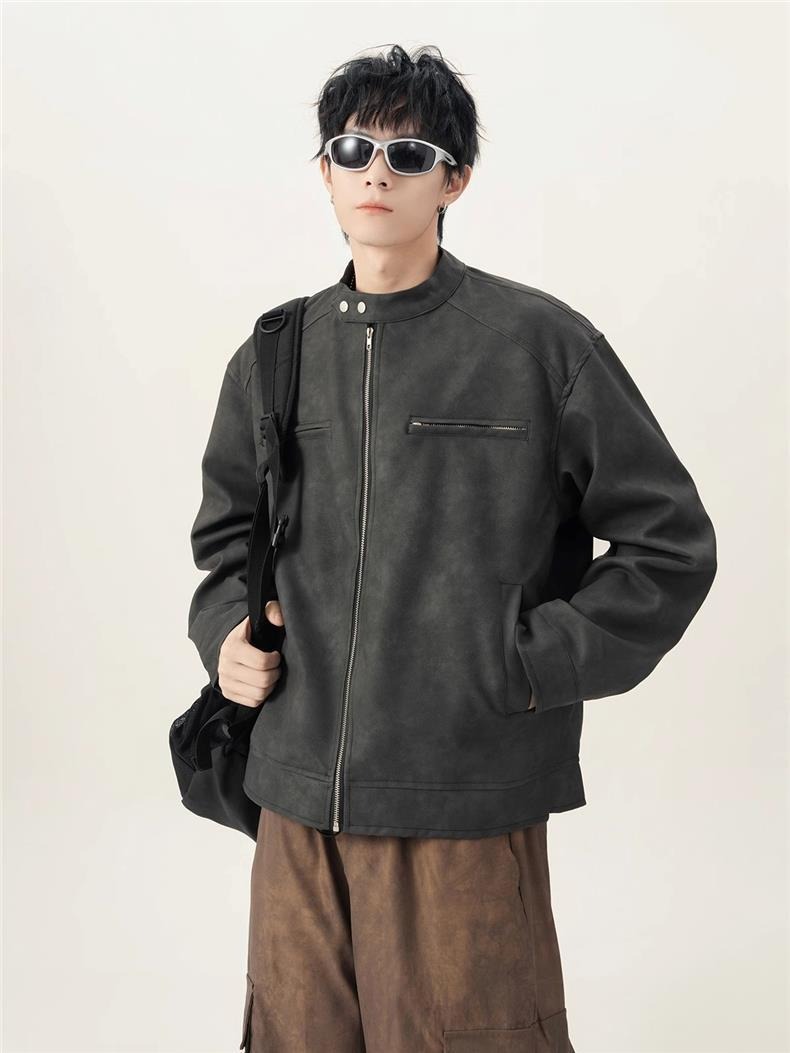 Men's American Retro Brown Lea - огляд і ціна Varsity Jacket Letterman