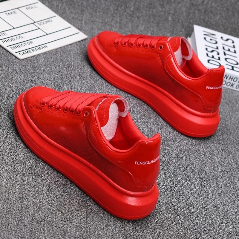 2025 Lacquered White Casual Sh - огляд і ціна Casual Sneakers Men