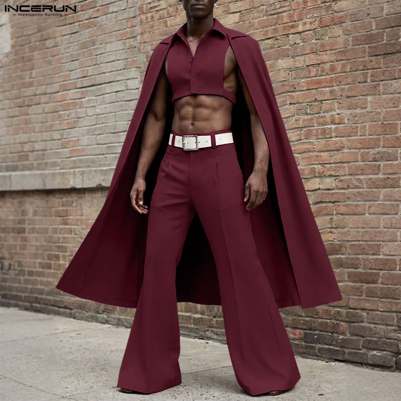 INCERUN Men Sets Solid Color L - огляд і ціна Men'S Fashion Pants