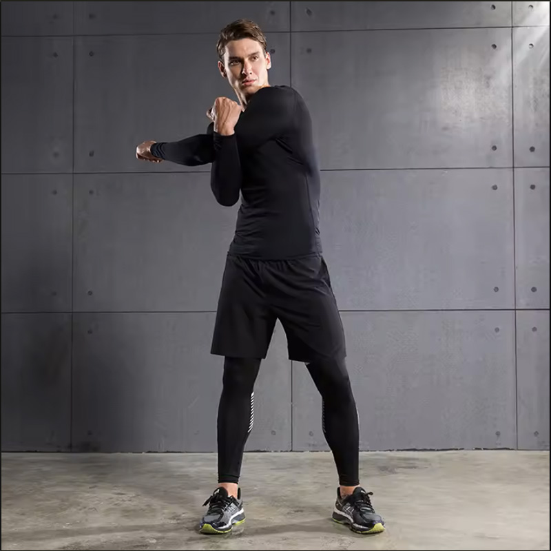 Men's T-shirt Men Running Spor - огляд і ціна Compression Shirt Workout