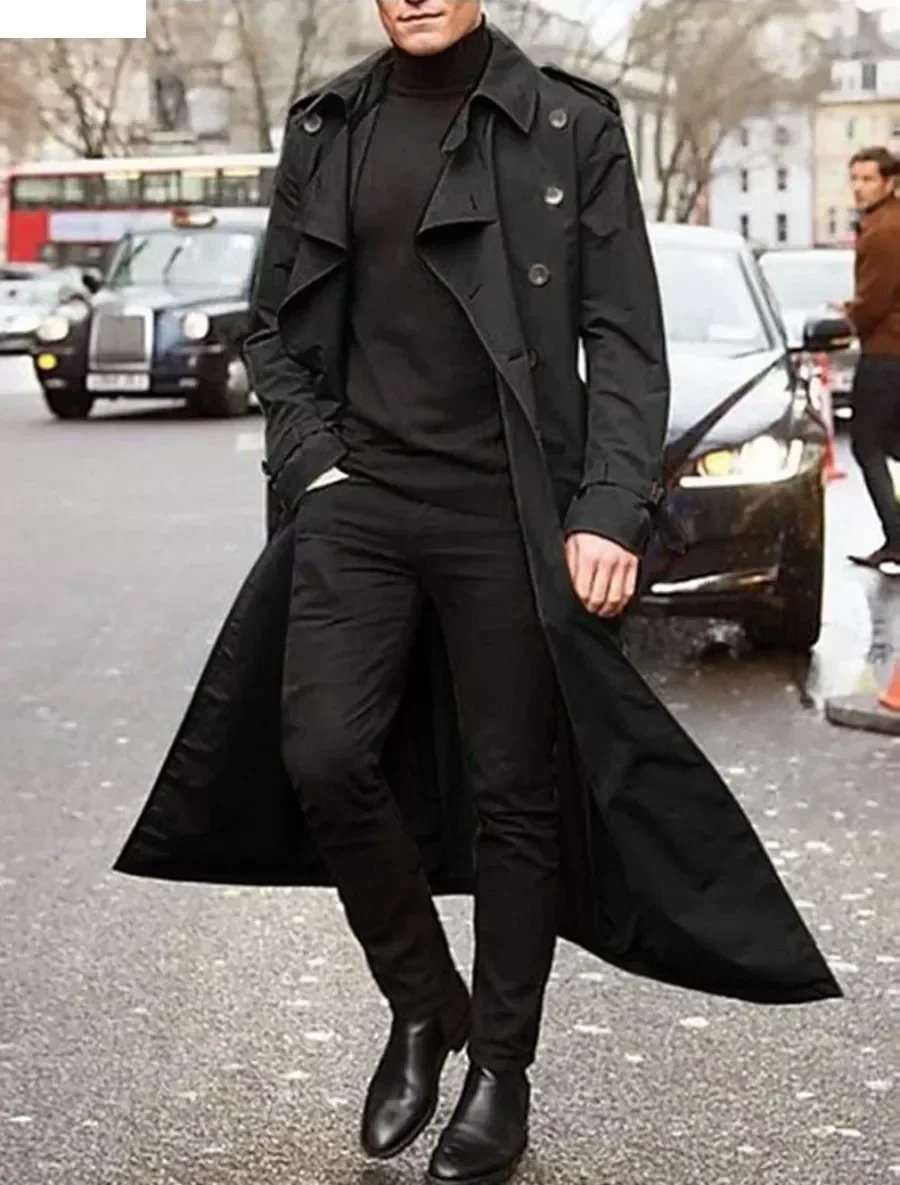 Men's Long Trench Coats Jacket - огляд і ціна Men'S Fashion X