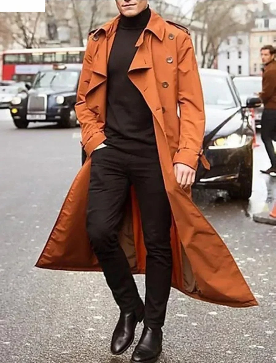 Men's Long Trench Coats Jacket - огляд і ціна Men'S Fashion X