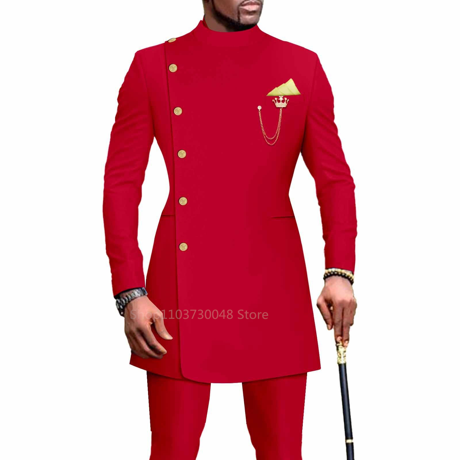 African Design Slim Fit 2 Piec - огляд і ціна Slim Fit Blazer Men