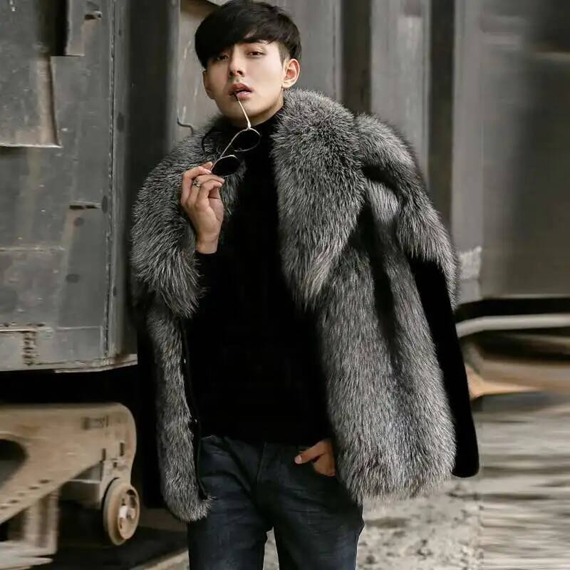 Autumn Men's Faux Fur Coat Fas - огляд і ціна Men'S Fashion X