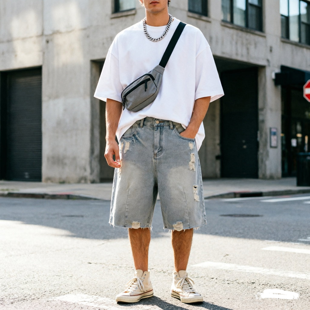 Summer Men's Casual Jeans Shor - огляд і ціна Men Fashion Jeans