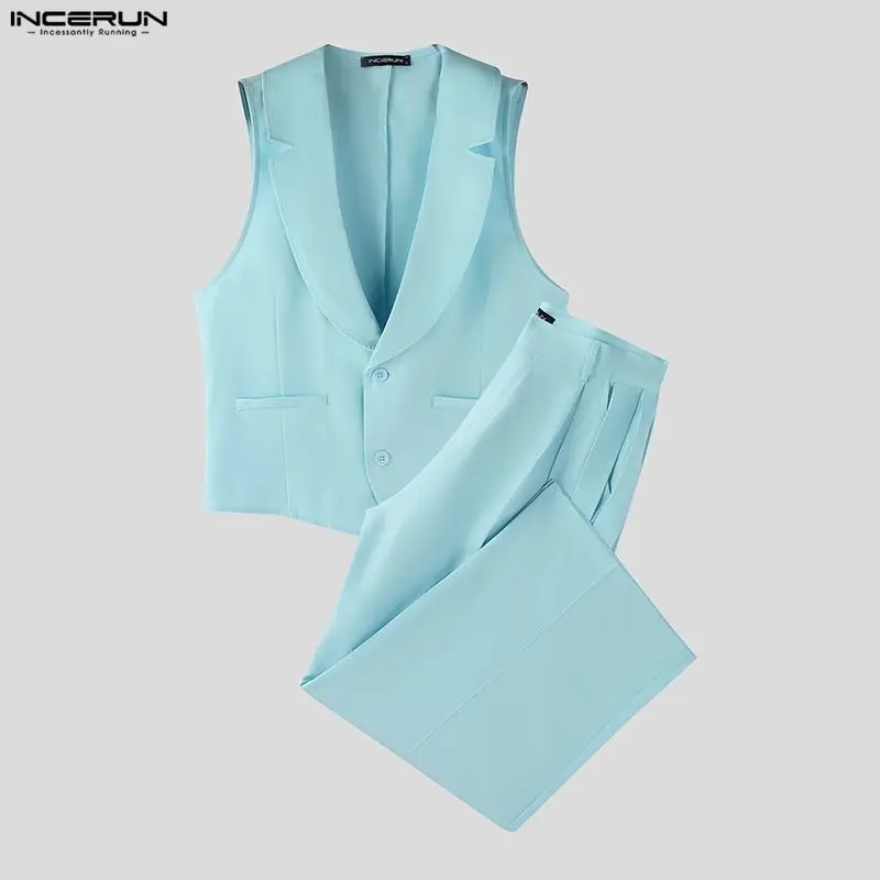 INCERUN Men Sets Solid Color V - огляд і ціна Men'S Fashion Pants