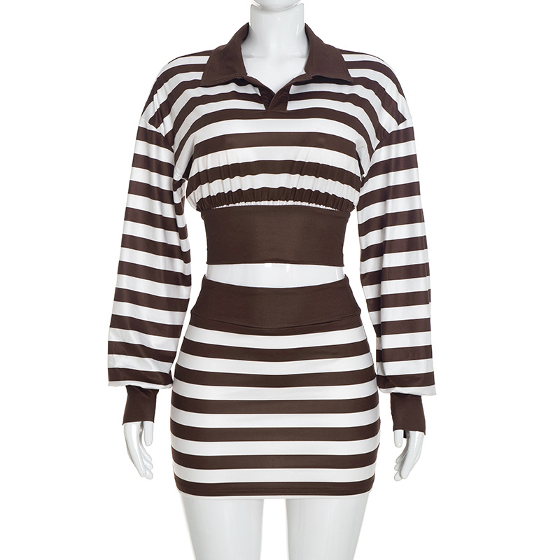Casual Striped Color Patchwork - огляд і ціна Polo Shirt Slim