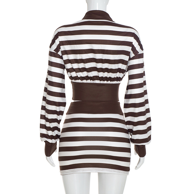 Casual Striped Color Patchwork - огляд і ціна Polo Shirt Slim
