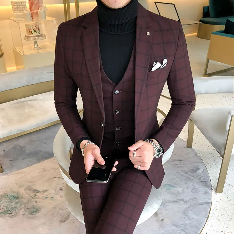 Blazer and Vest and Pants / Bo - огляд і ціна Men'S Dress Pants Fashion
