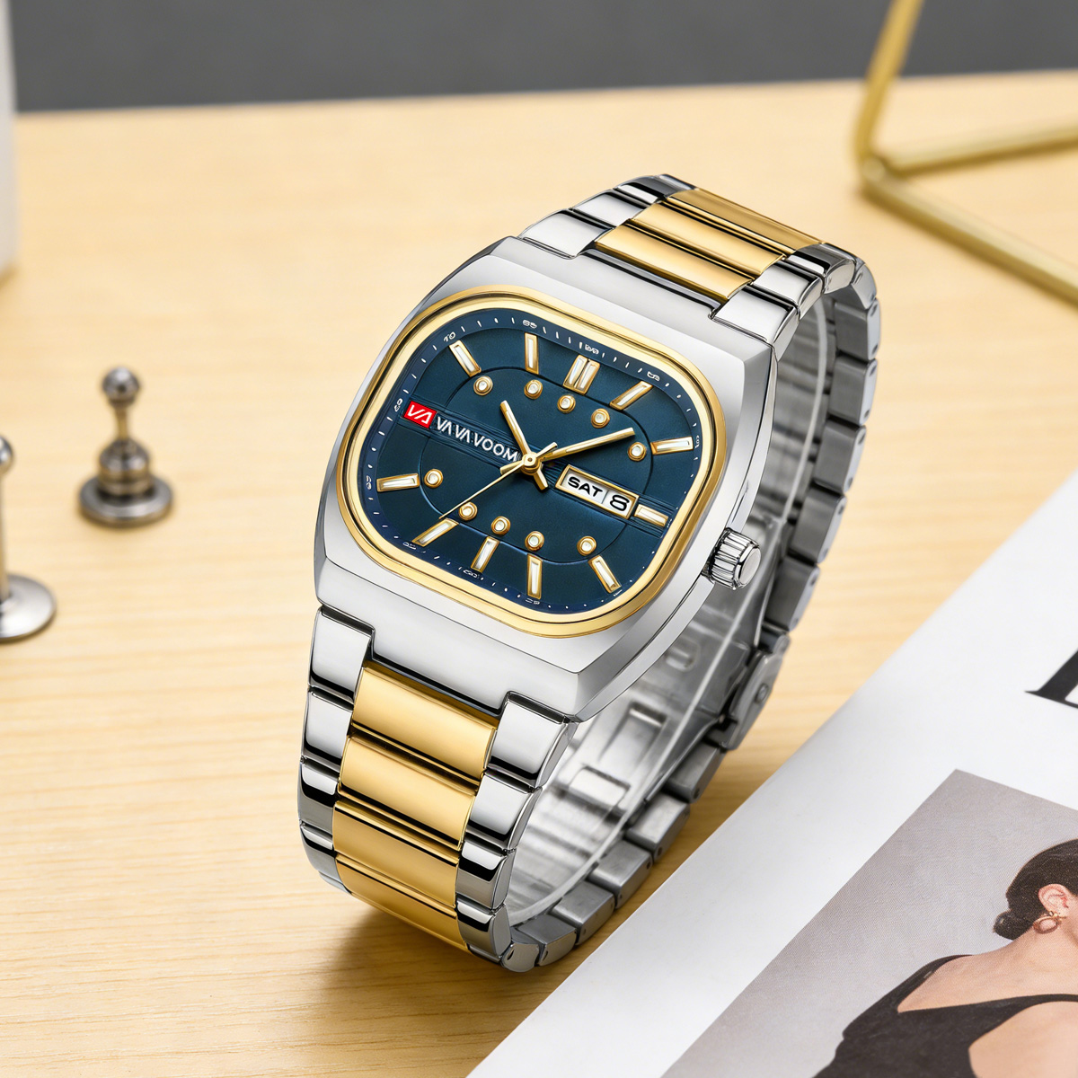 Square New Unique Design Steel - огляд і ціна Fashion Mens Watches