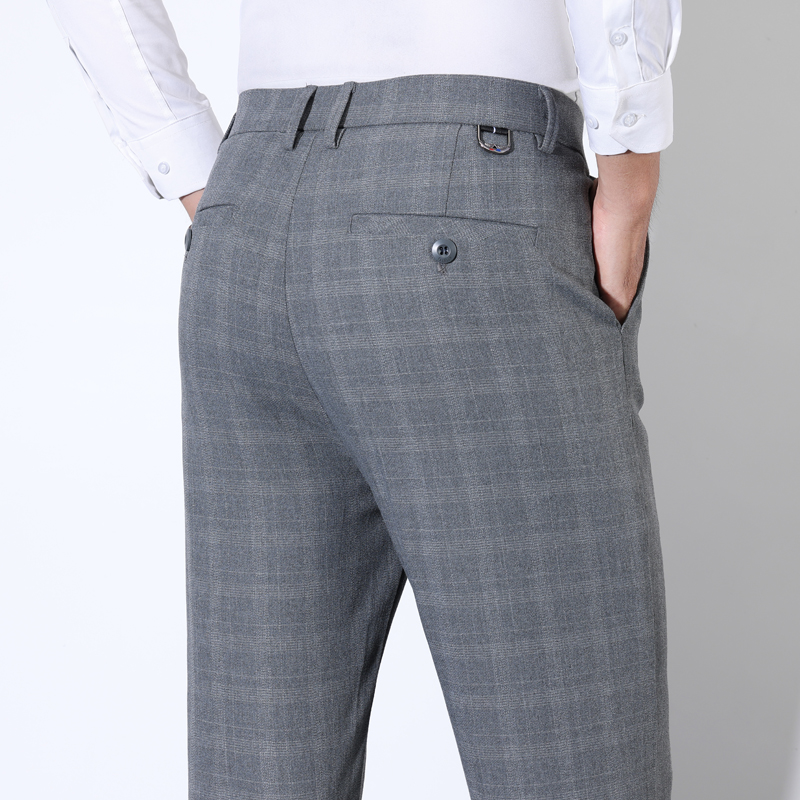Cotton Plaid Striped Classic S - огляд і ціна Men'S Dress Pants Fashion