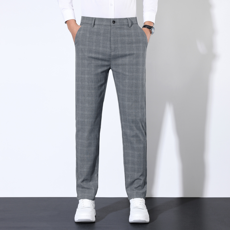 Cotton Plaid Striped Classic S - огляд і ціна Men'S Dress Pants Fashion