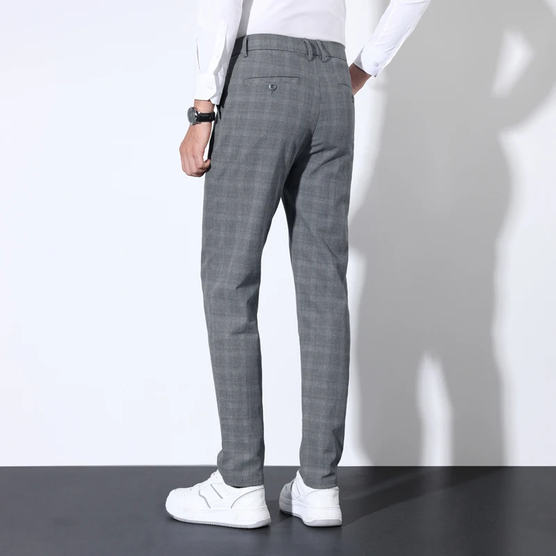 Cotton Plaid Striped Classic S - огляд і ціна Men'S Dress Pants Fashion