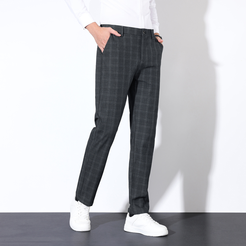 Cotton Plaid Striped Classic S - огляд і ціна Men'S Dress Pants Fashion