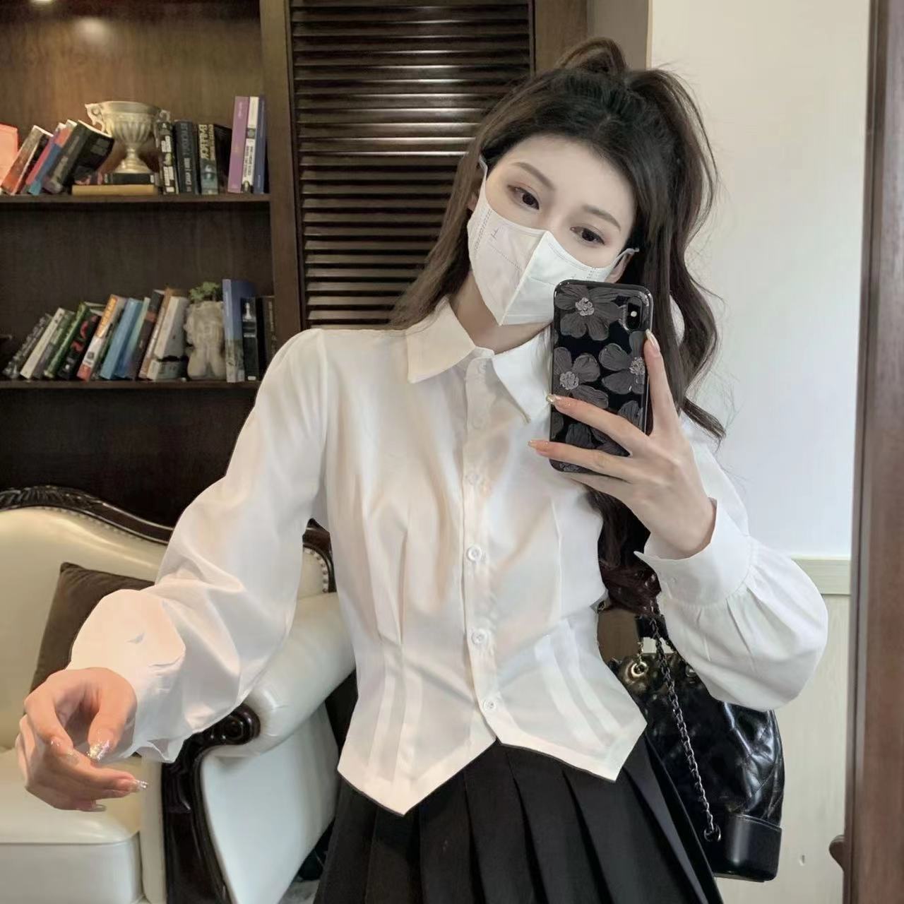 2000s White Long sleeve Vintag - огляд і ціна Polo Shirt Slim