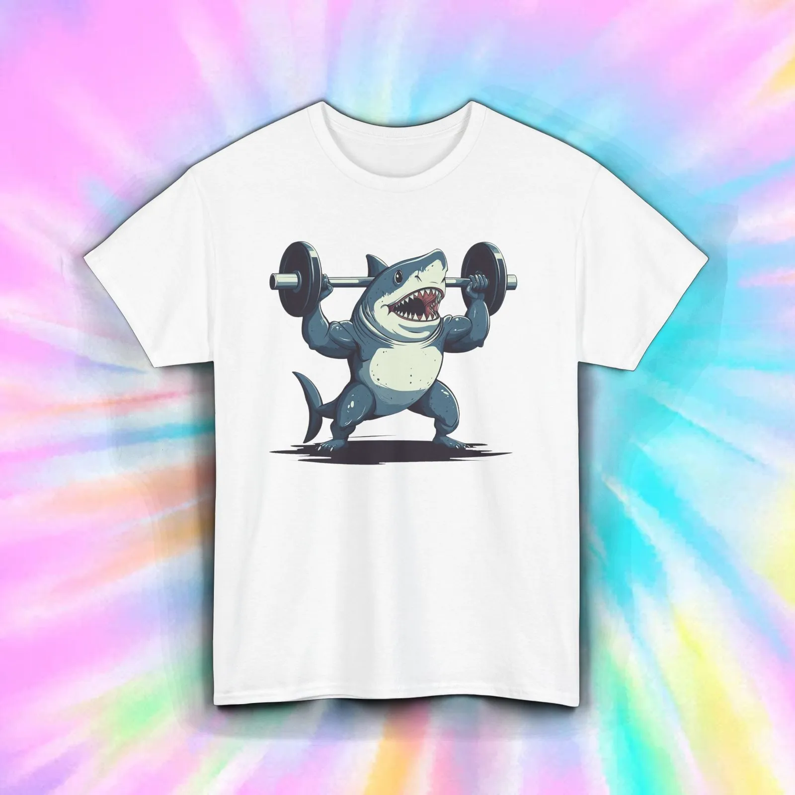 Shark Lifting Weights Shirt Fu - огляд і ціна Muscle Tee Workout
