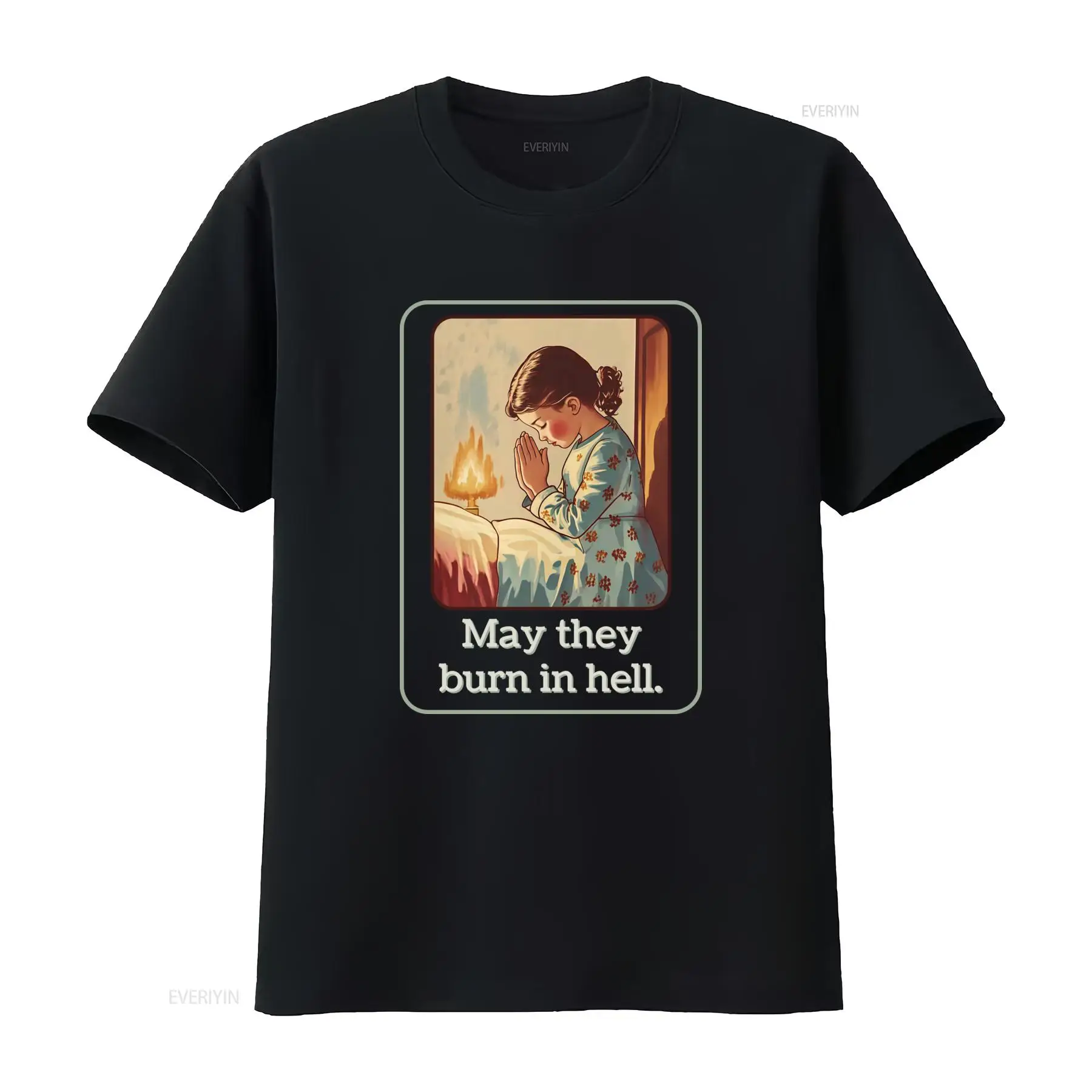 May They Burn In Hell T Shirt  - огляд і ціна 1950S Fashion Men'S
