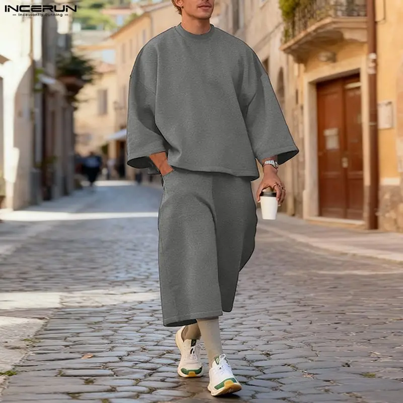 INCERUN Men Sets Solid Color B - огляд і ціна Men'S Fashion Pants