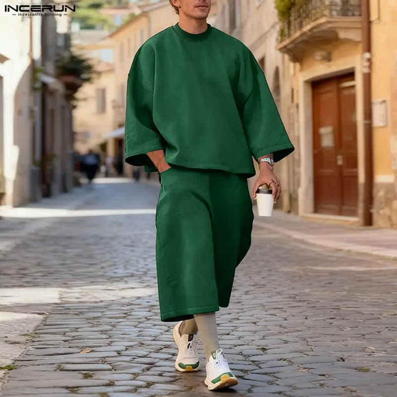 INCERUN Men Sets Solid Color B - огляд і ціна Men'S Fashion Pants