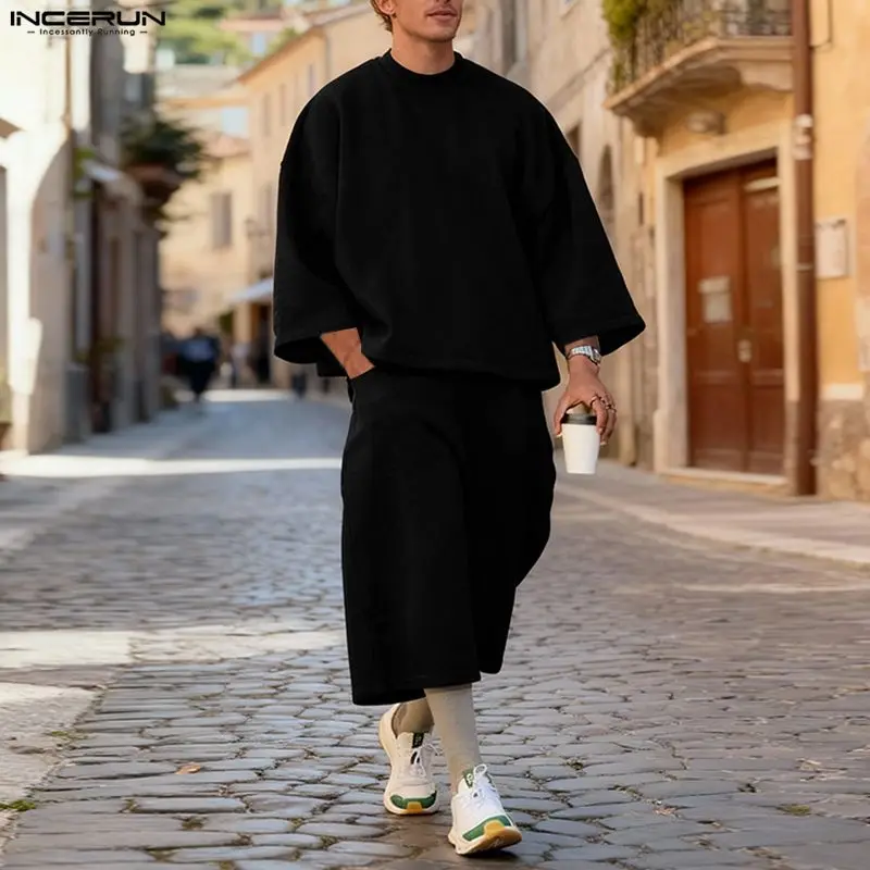INCERUN Men Sets Solid Color B - огляд і ціна Men'S Fashion Pants