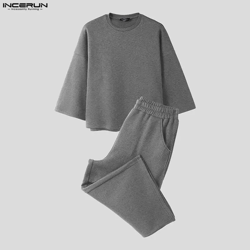 INCERUN Men Sets Solid Color B - огляд і ціна Men'S Fashion Pants