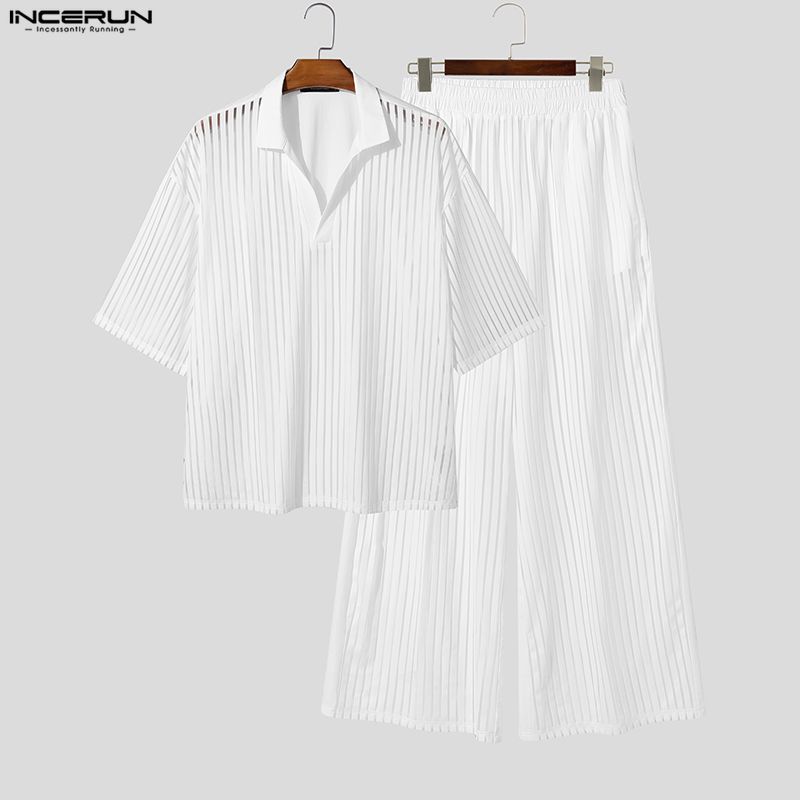 INCERUN Men's Sets Striped Mes - огляд і ціна Men'S Fashion Pants
