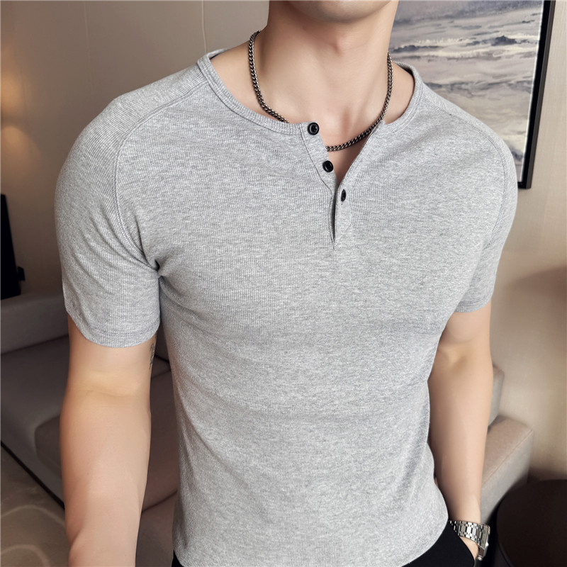 Men's Slim Fit Henley T-Shirt  - огляд і ціна Muscle Tee Workout