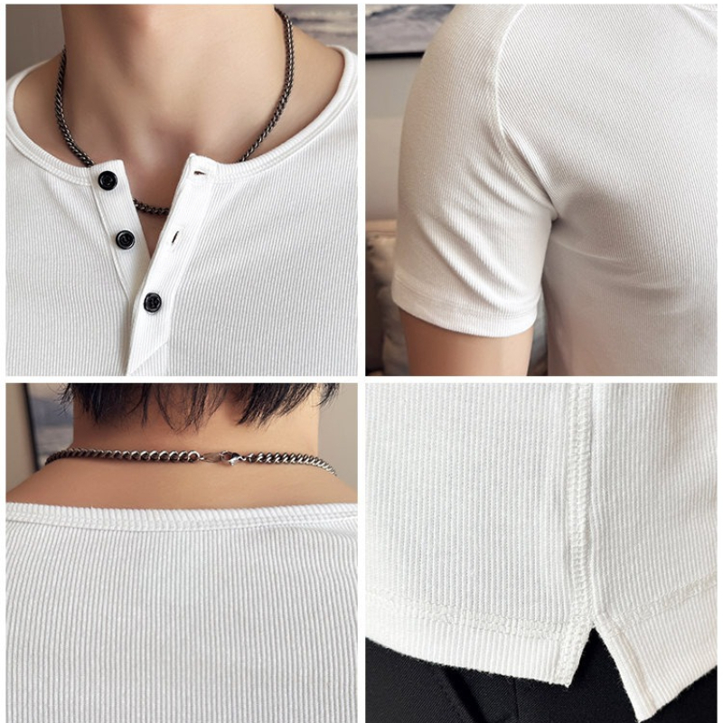 Men's Slim Fit Henley T-Shirt  - огляд і ціна Muscle Tee Workout