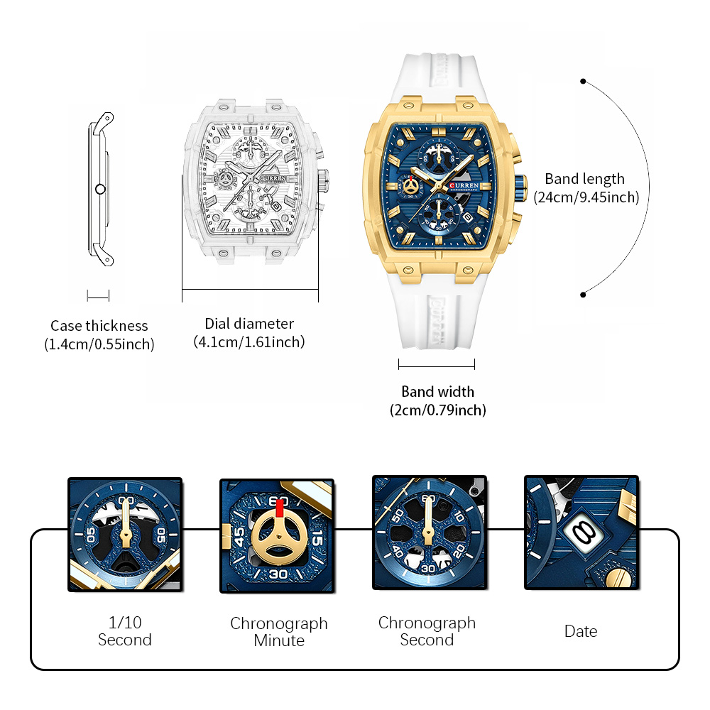 CURREN Luxury Vintage Watch fo - огляд і ціна Fashion Mens Watches