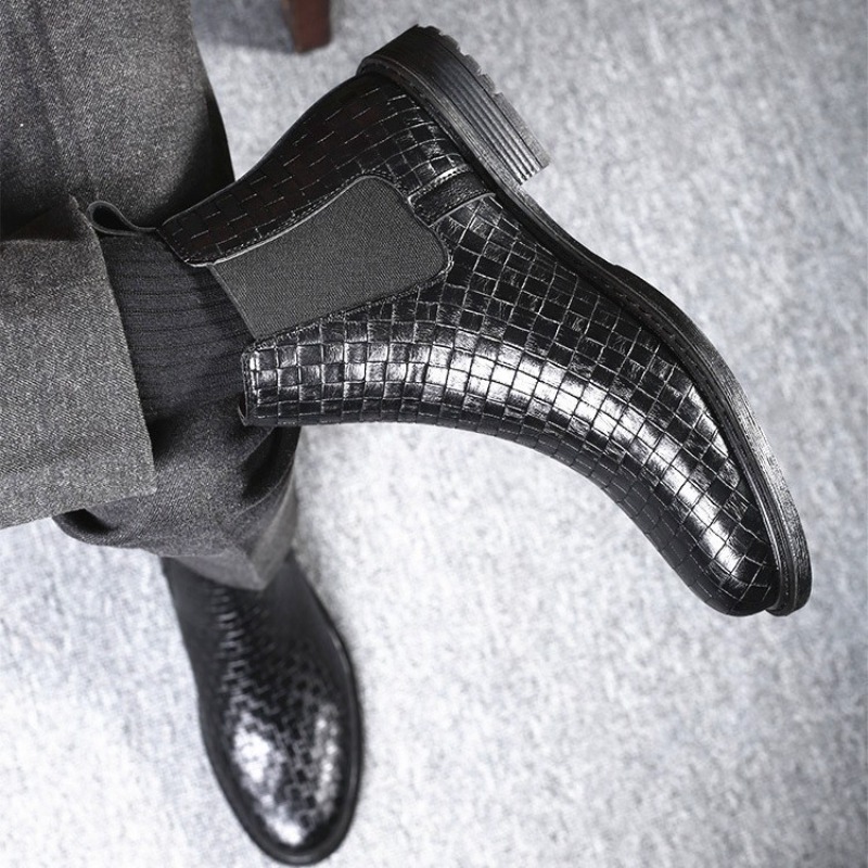 Men's Woven Pattern Chelsea Bo - огляд і ціна Chelsea Boots Men