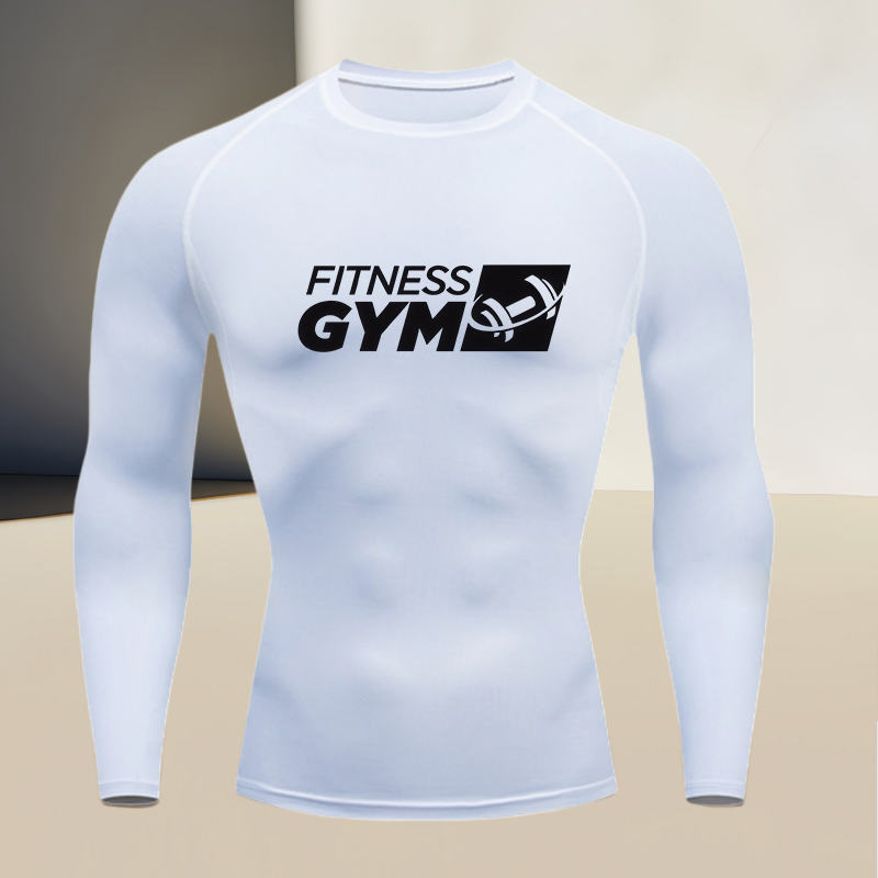 Men's round Neck Long Sleeve G - огляд і ціна Compression Shirt Workout