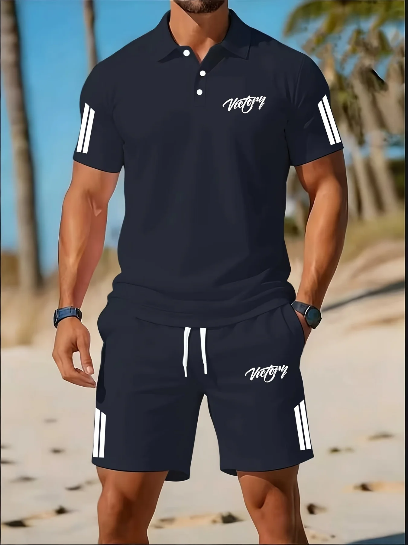 Summer new men's polo shirt se - огляд і ціна Polo Shirt Slim