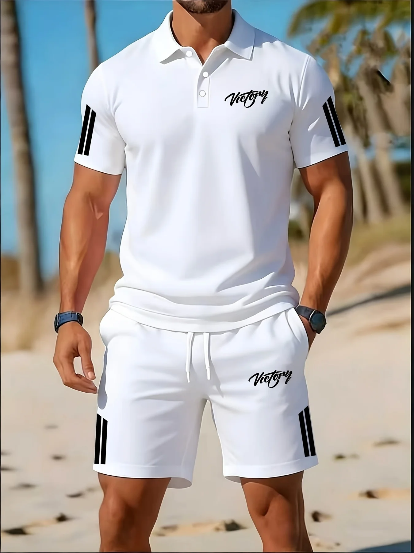 Summer new men's polo shirt se - огляд і ціна Polo Shirt Slim
