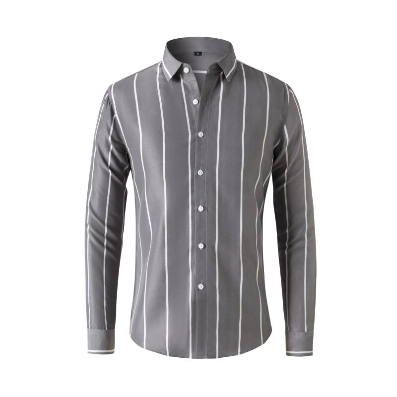 Men's Striped Dress Shirt Long - огляд і ціна Mens Fashion Dress Shirts
