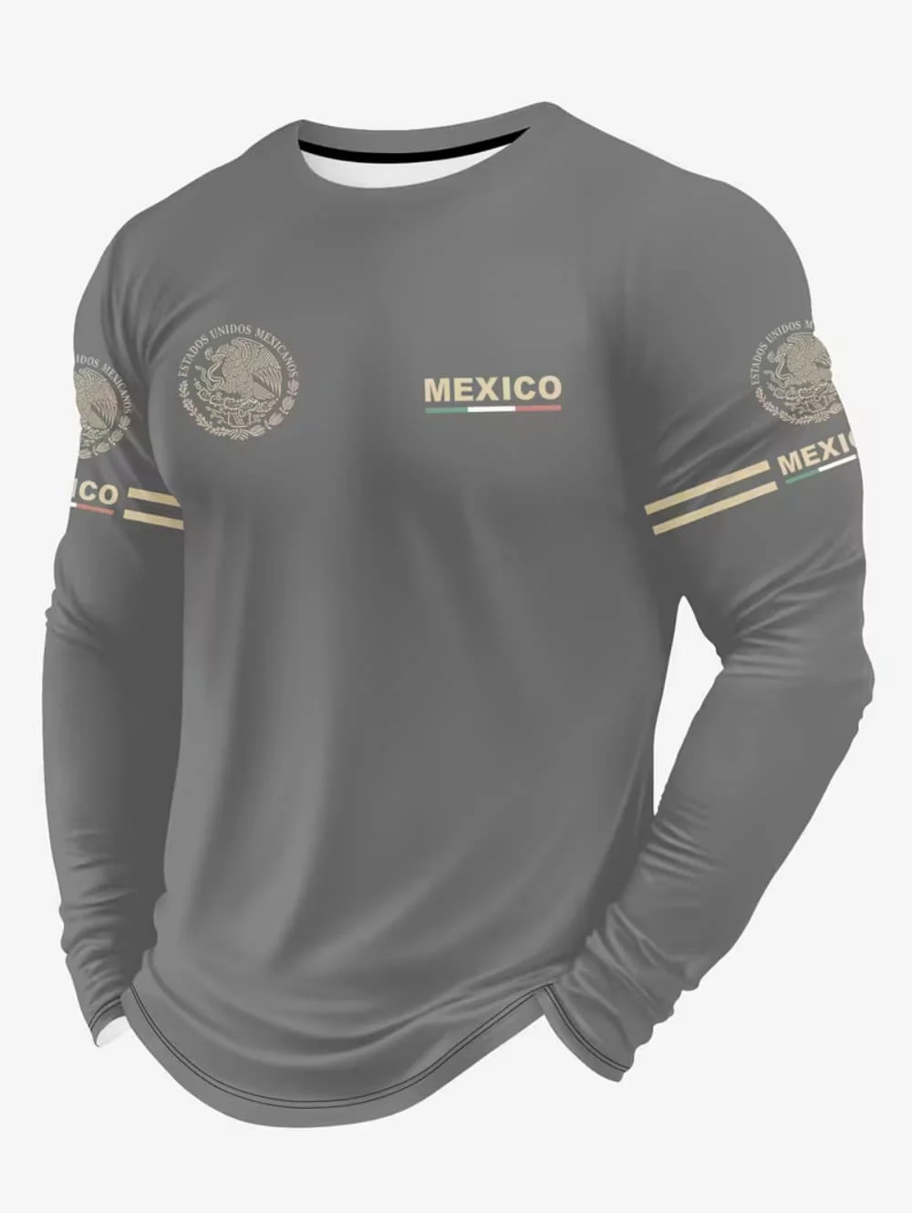 Men's Mexico Eagle Print T‑Shi - огляд і ціна Mens Fashion Style