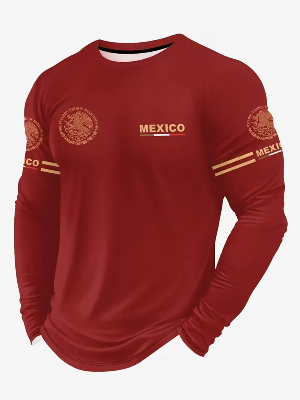 Men's Mexico Eagle Print T‑Shi - огляд і ціна Mens Fashion Style