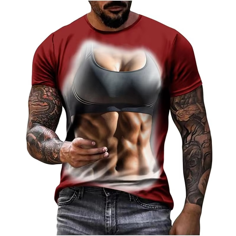 New Funny Muscle Pattern 3D Pr - огляд і ціна Muscle Tee Workout