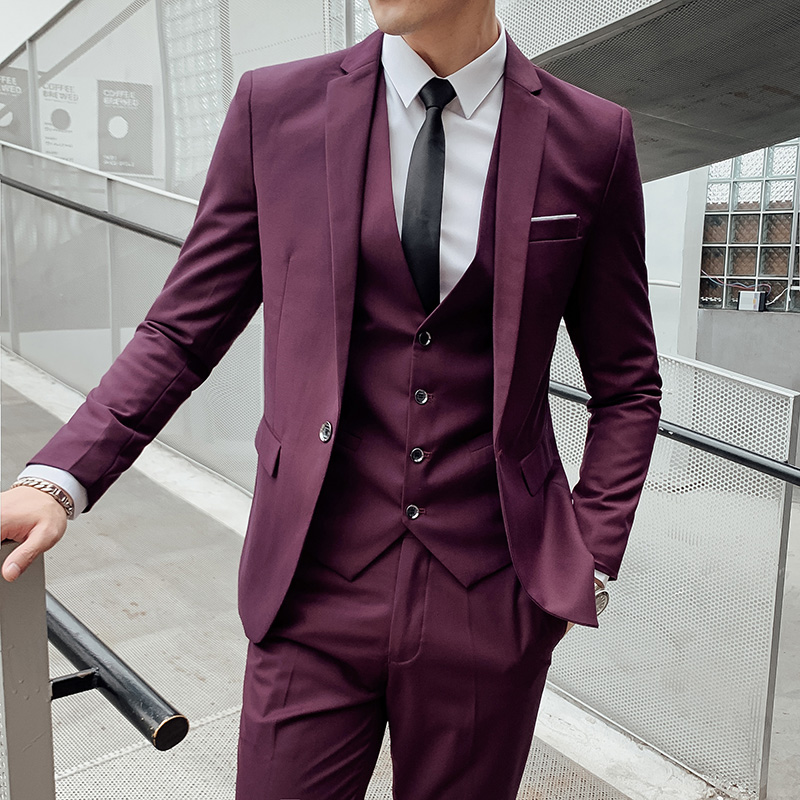 Suit (Blazer+Vest+Pants) Men B - огляд і ціна Men'S Dress Pants Fashion