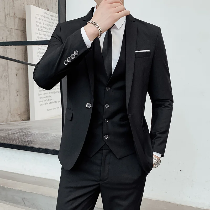 Suit (Blazer+Vest+Pants) Men B - огляд і ціна Men'S Dress Pants Fashion