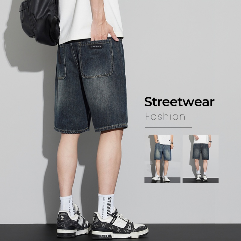 Men's Vintage Denim Shorts Sum - огляд і ціна Men Fashion Jeans