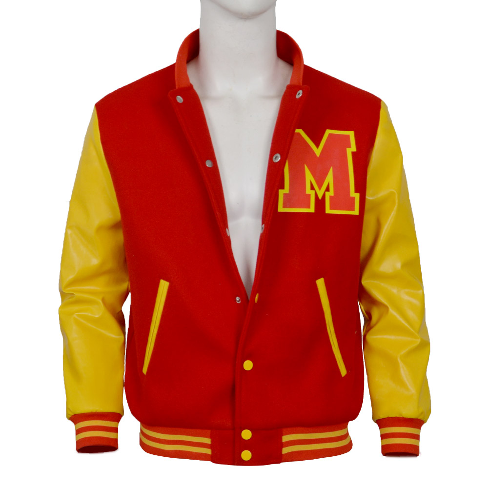 Men's Red and Yellow Varsity J - огляд і ціна Varsity Jacket Letterman