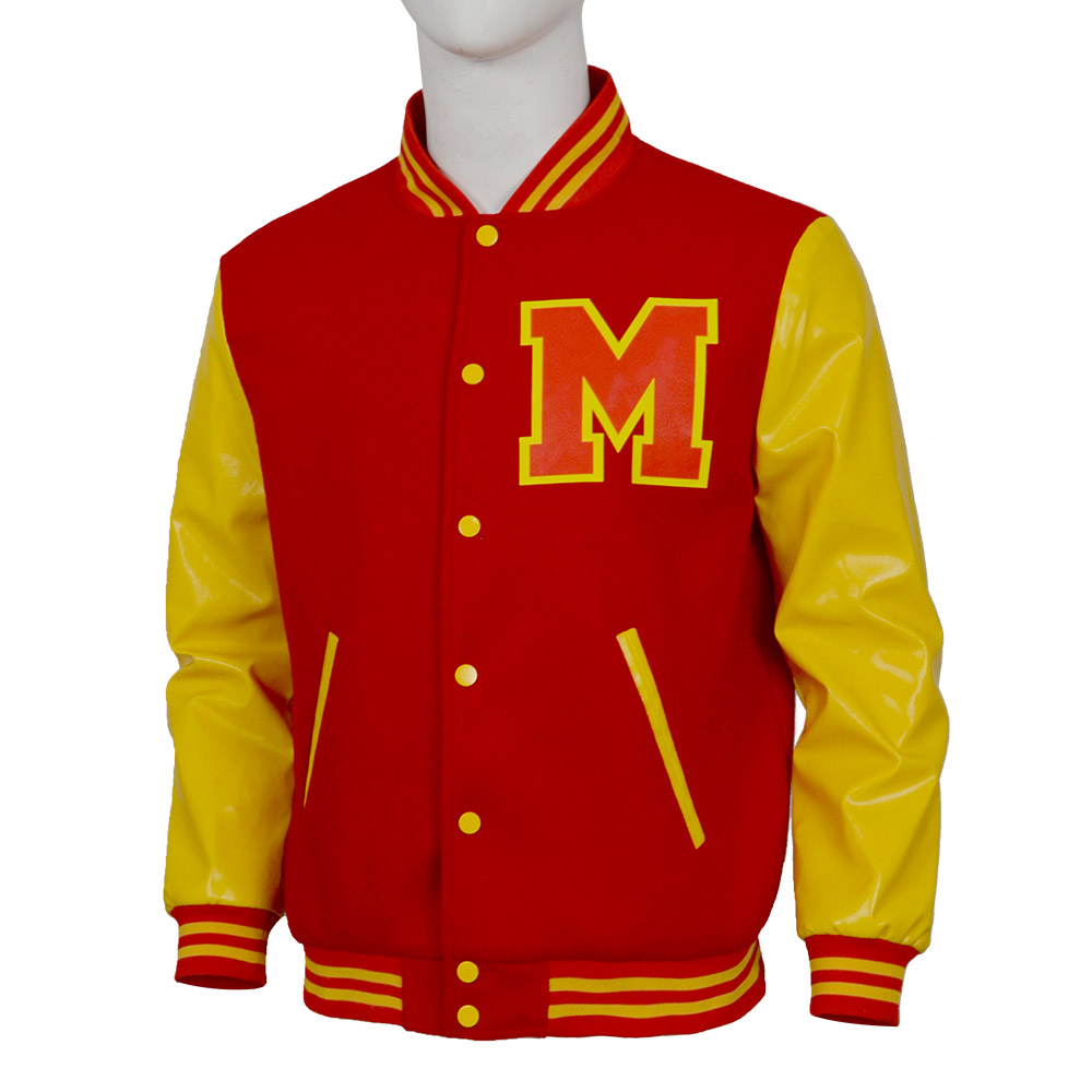 Men's Red and Yellow Varsity J - огляд і ціна Varsity Jacket Letterman