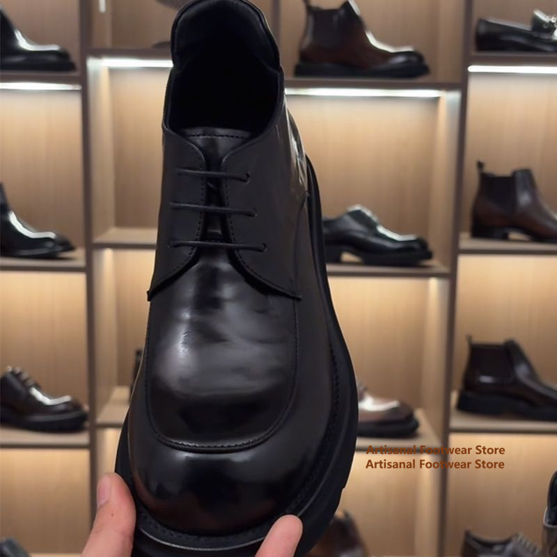Black Leather Thick Sole Chels - огляд і ціна Chelsea Boots Men