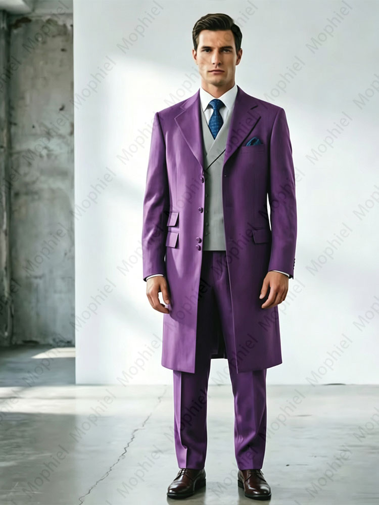 High Quality Long Men's Suits  - огляд і ціна Slim Fit Blazer Men
