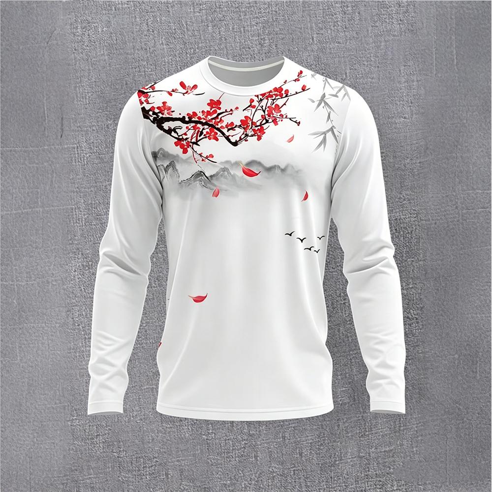 Chinese Style Ink Plum Blossom - огляд і ціна Mens Fashion Style